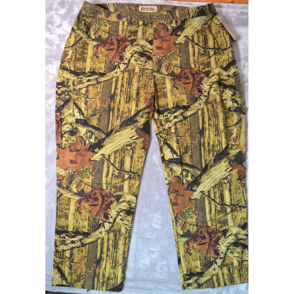 Russell Outdoors Camo Break Up Infinity Cargo Hunting Pants Mens 3XL Inseam 33"